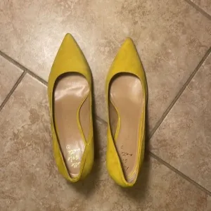 Yellow suede shoes
