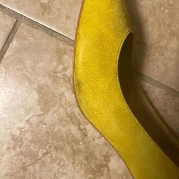Yellow suede shoes