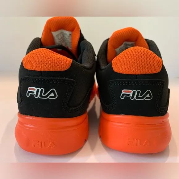 Youth Fila MLB SF Giants Sneakers Black Orange Size 4 Unisex Baseball