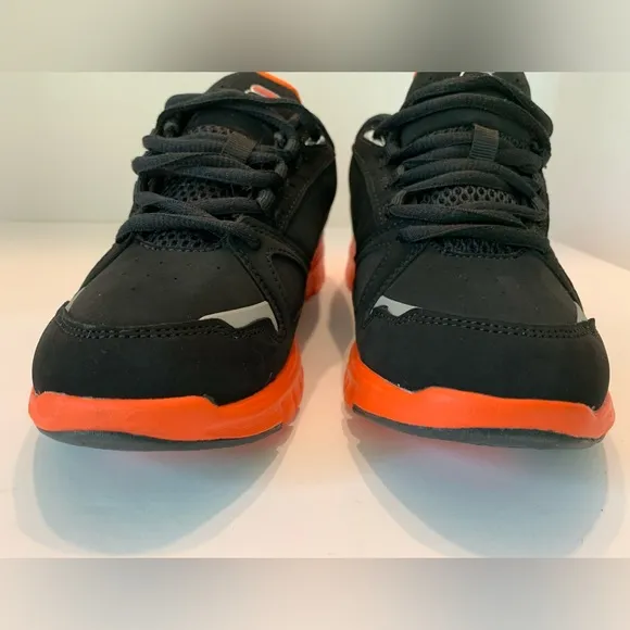 Youth Fila MLB SF Giants Sneakers Black Orange Size 4 Unisex Baseball