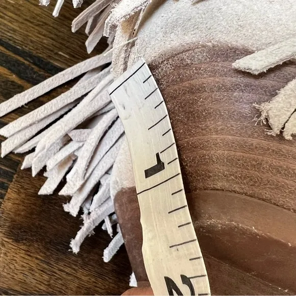 Zara Fringe Cream Suede Ankle Boots EU39 US8 ‘Display Shoes’