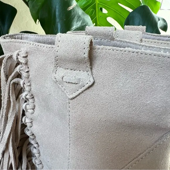 Zara Fringe Cream Suede Ankle Boots EU39 US8 ‘Display Shoes’