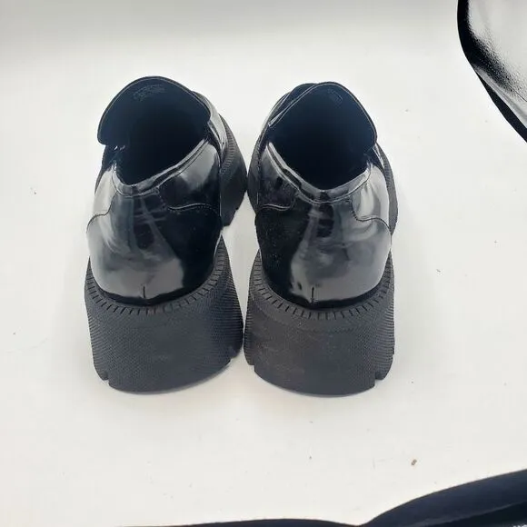 Zara Men Black loafer slip on Chunky Rubber Sole  Shoes Size 7