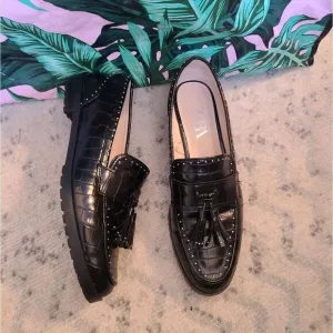 Zara Shoes | Black Tassel Loafers from Zara | Color: Black | Size: 39