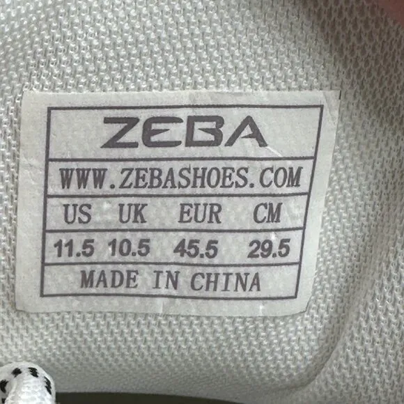 Zeba Handsfree Mens Size 11.5 Shoes White Black Slip On Comfort Walking Sneaker