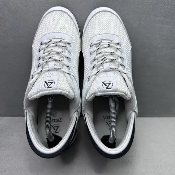 Zeba Handsfree Mens Size 11.5 Shoes White Black Slip On Comfort Walking Sneaker