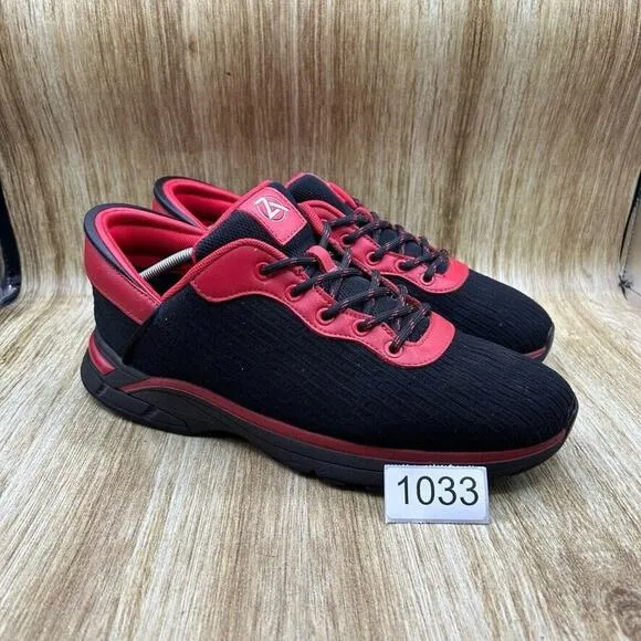 Zeba Handsfree Men's Size 12‎ Sneakers Black Red Mesh Shoes Walking Comfort