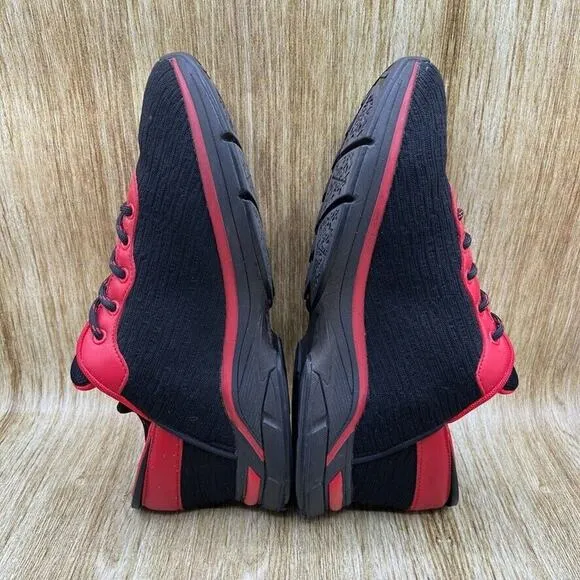 Zeba Handsfree Men's Size 12‎ Sneakers Black Red Mesh Shoes Walking Comfort