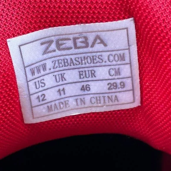 Zeba Handsfree Men's Size 12‎ Sneakers Black Red Mesh Shoes Walking Comfort